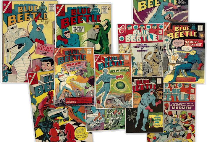 Blue Beetle Comics Montage
