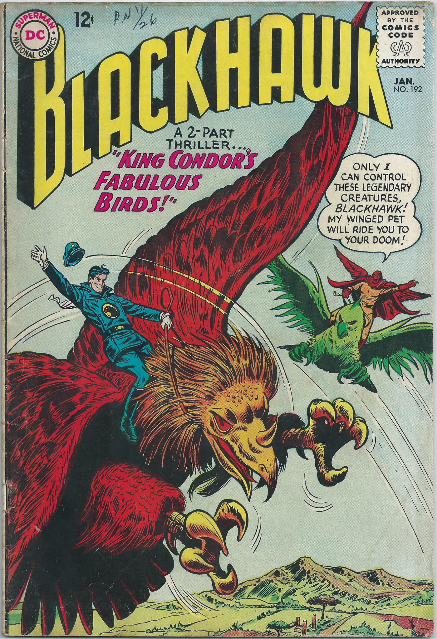 Blackhawk Comics 192 January 1964