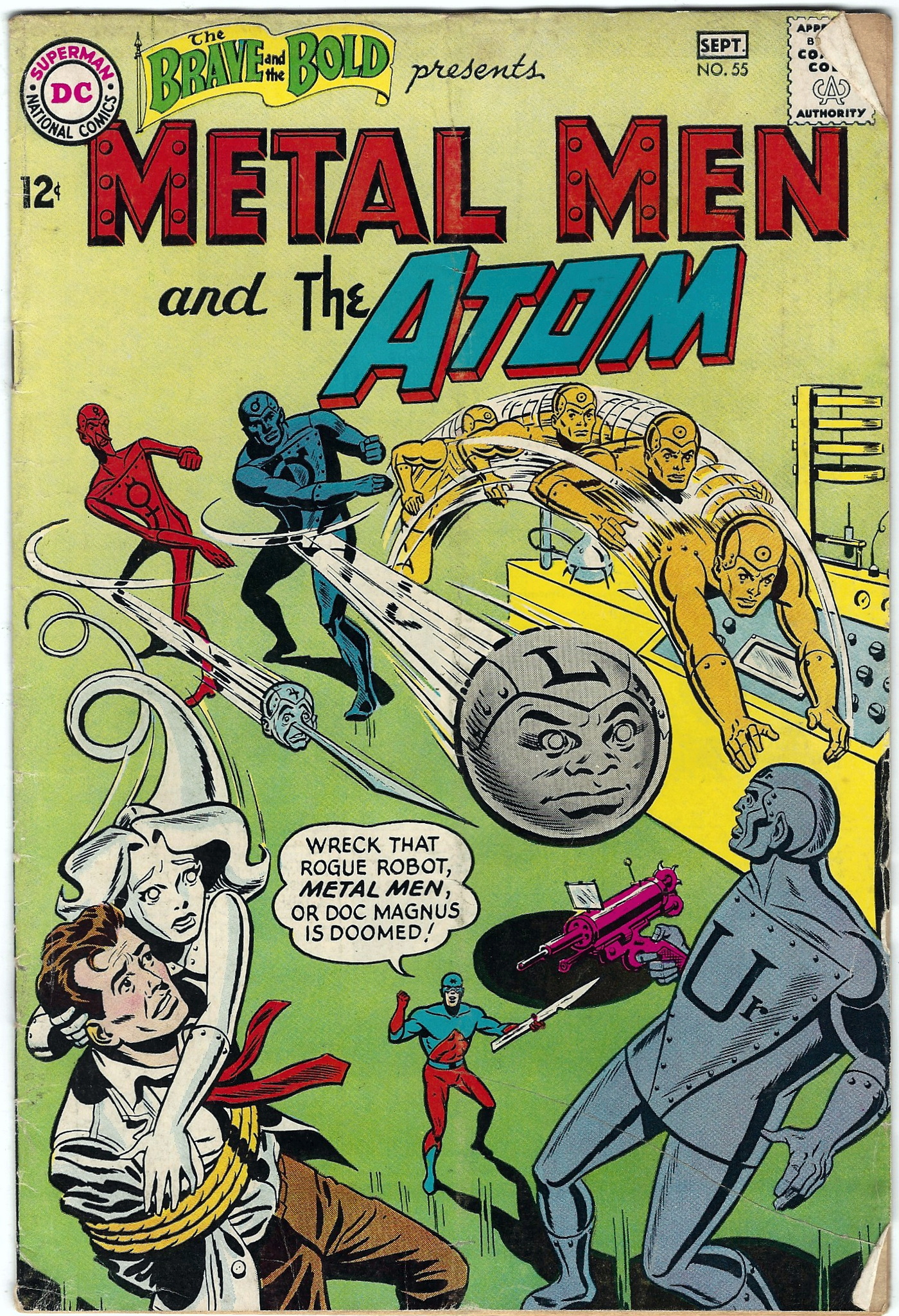 Brave And Bold Presents Metal Men And Atom 55 September 1964