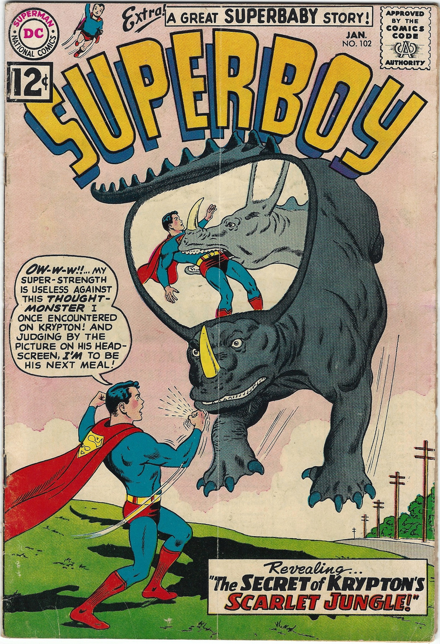 Superboy comics 102 January 1963