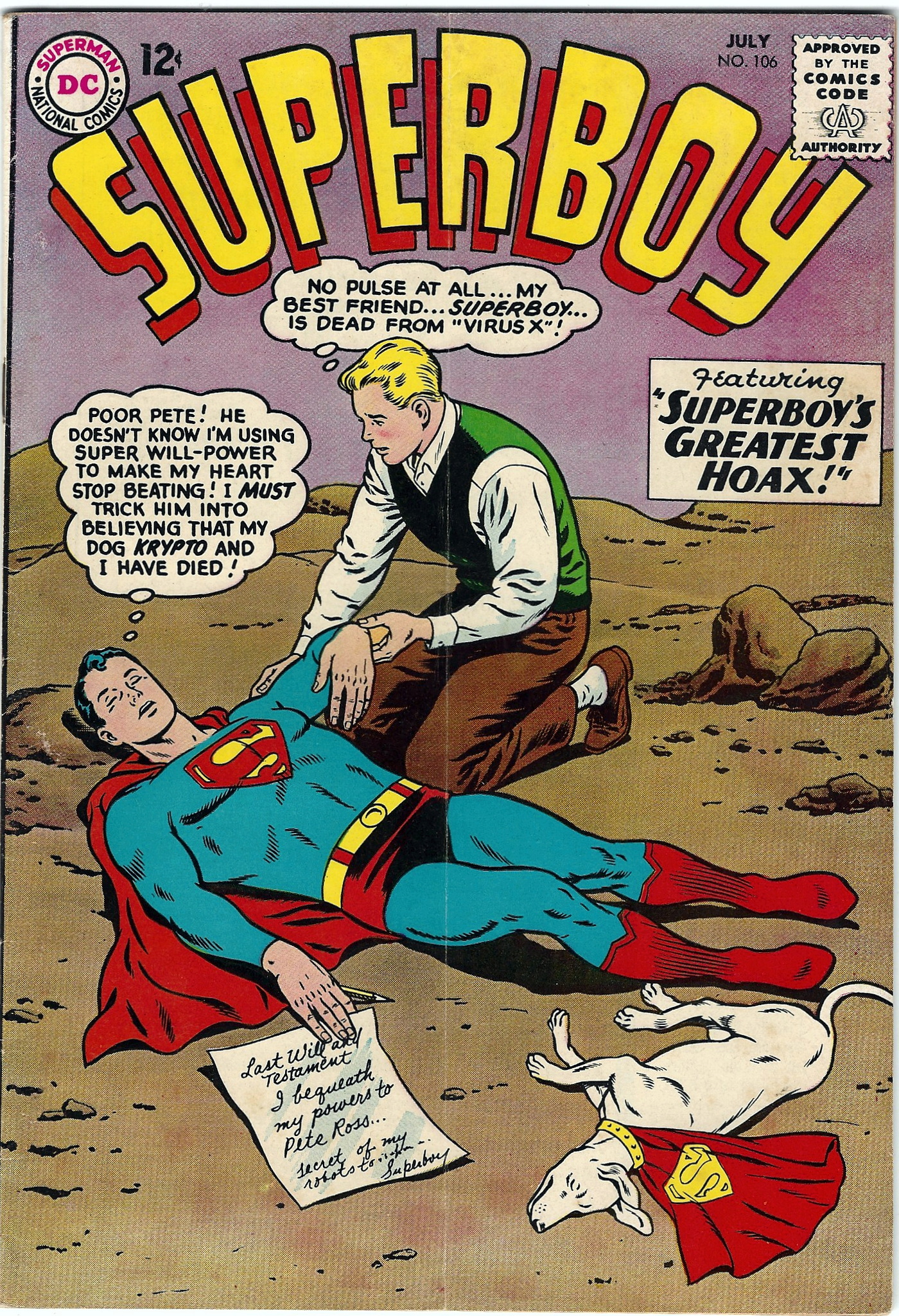 Superboy Comics 106 July 1963 1 of 2