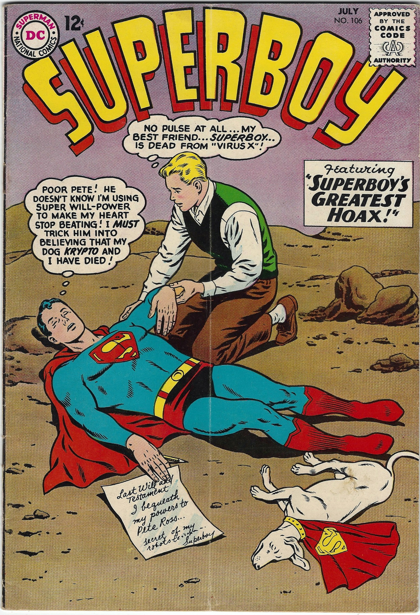 Superboy Comics 106 July 1963 Copy 2 	of 2
