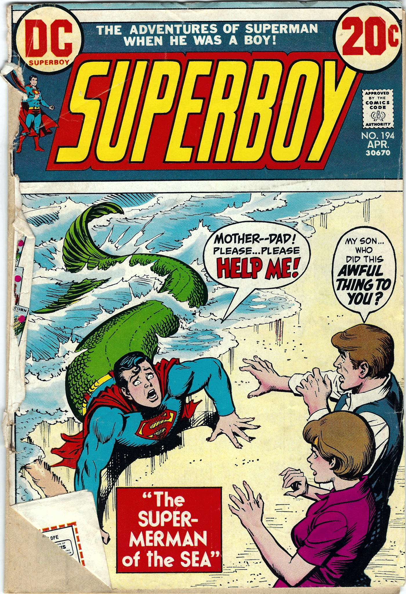 Superboy Comics 194 April 1976