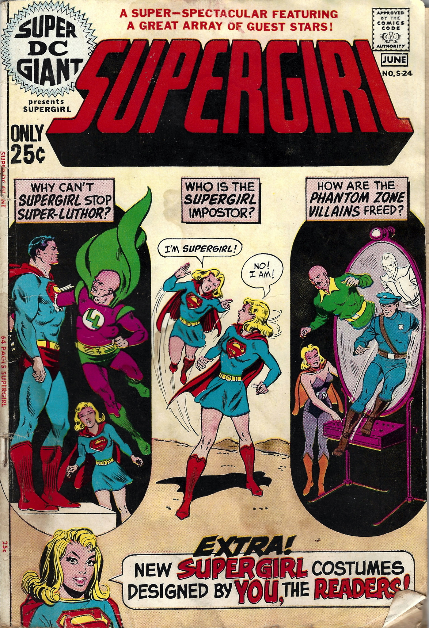 Supergirl 24 June 1972 a Super DC Giant