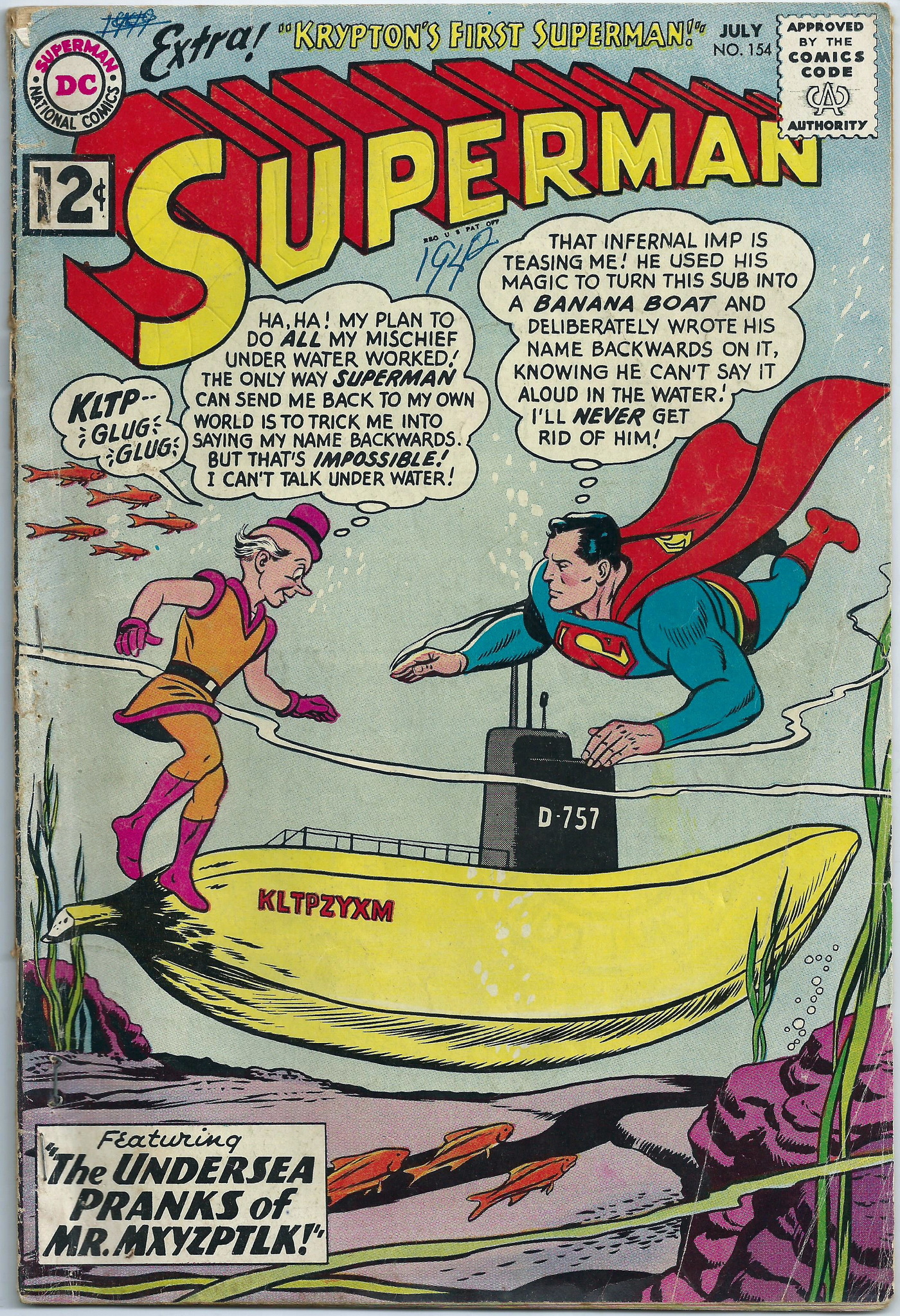 Superman Comics 154 July 1962