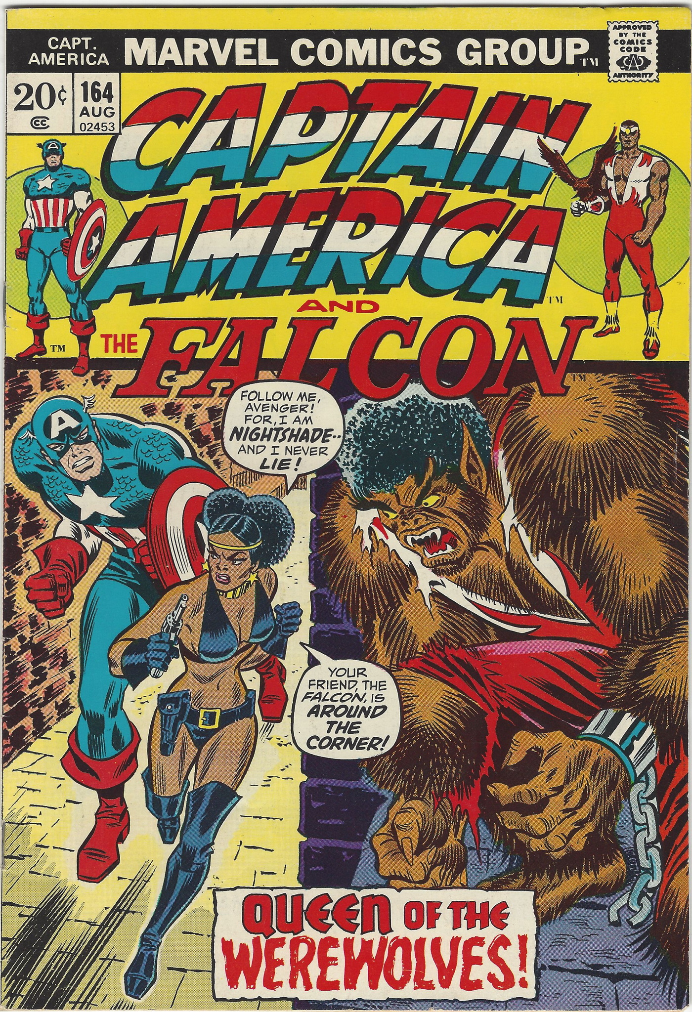 Captain America Falcon 164 August 1973