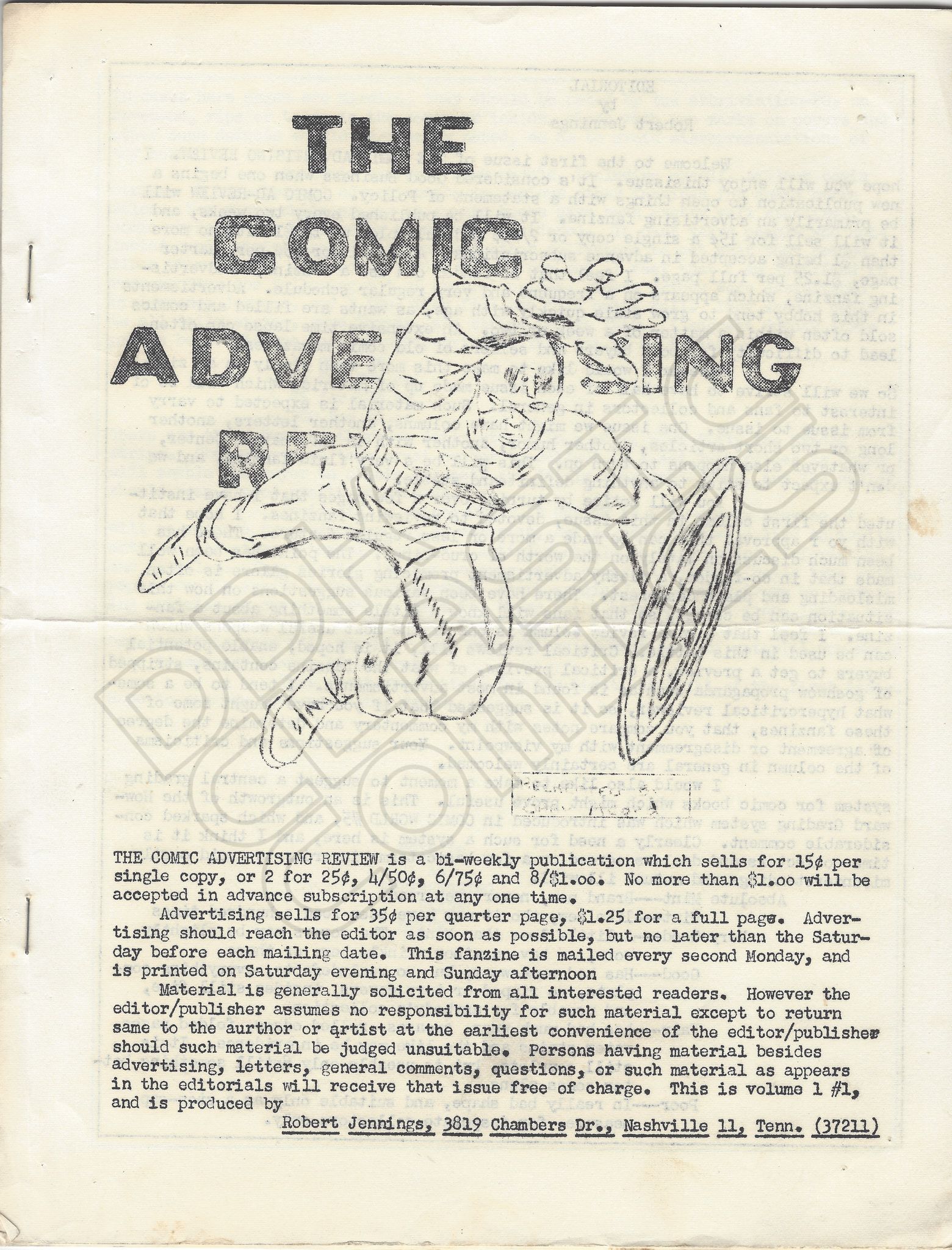 Comic Advertising Review 1 July 1964