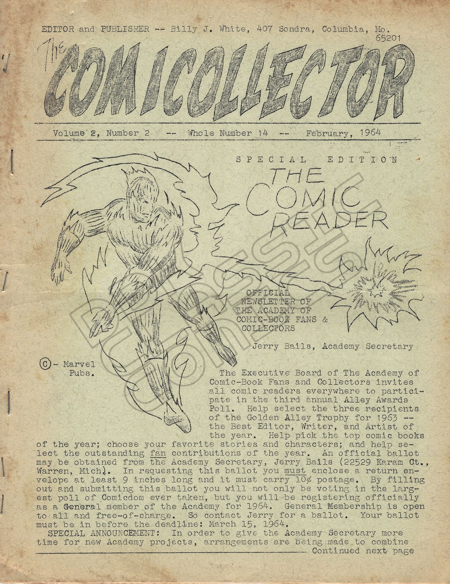 Comicollector 14 Feb 1964