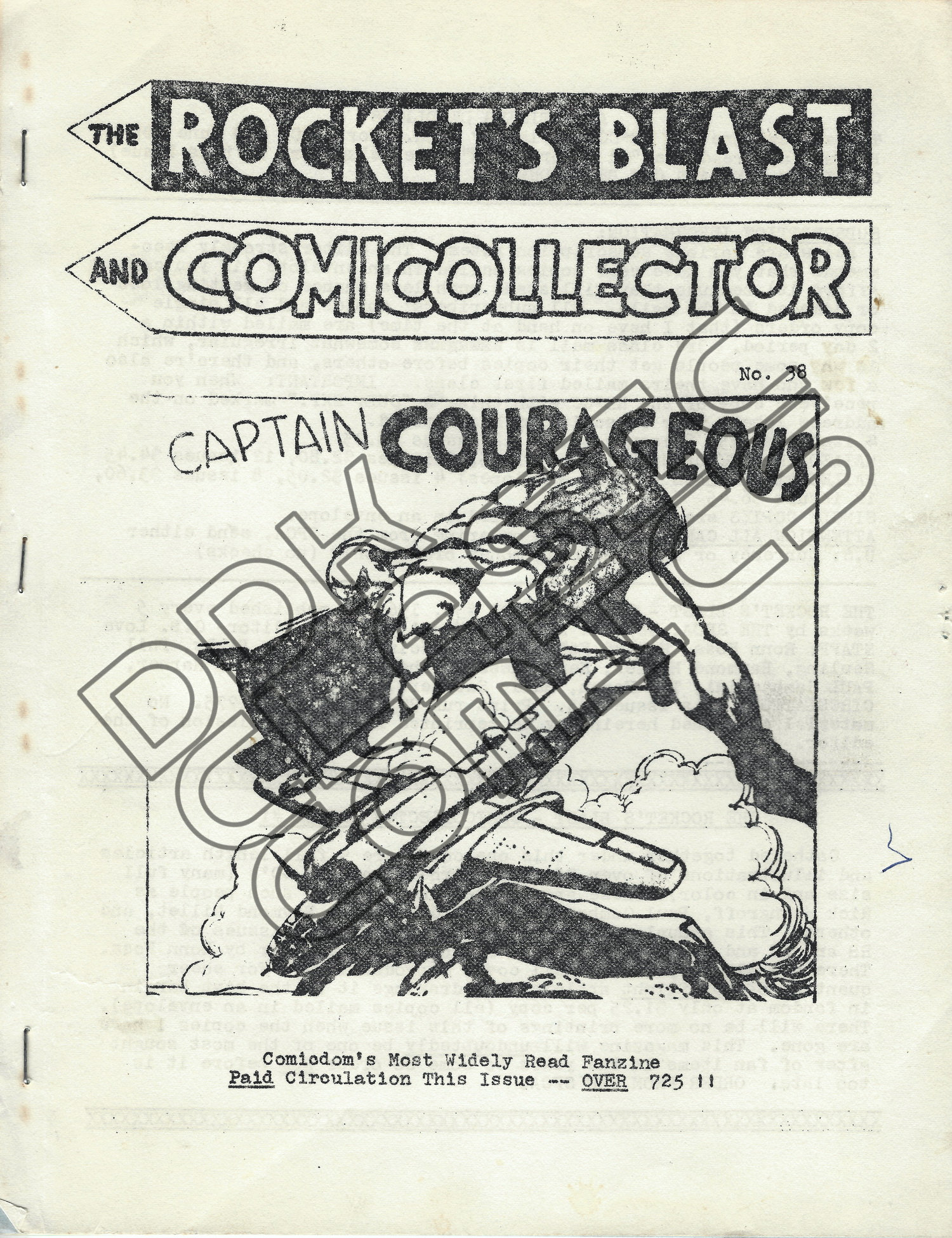 Rockets Blast w Comicollector 38 1965